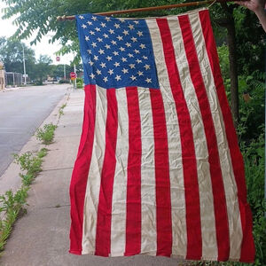 Vintage 1960s Dettras Everwear Cotton American Flag